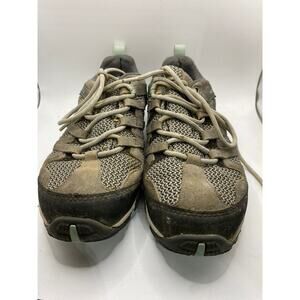 MERRELL Women's Gray Mesh Alverstone Hiking Lace-Up Sneakers
